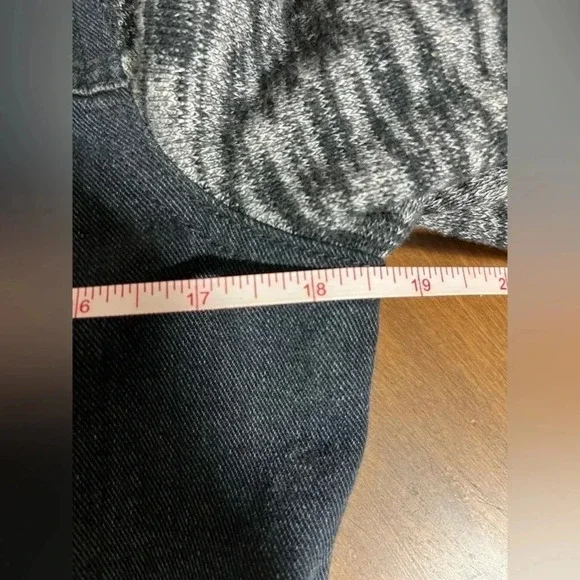 Free People‎ Knit Hooded Denim Jacket - Picture 2 of 6